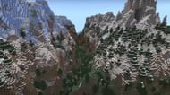 The views this massive mountain spawn provides are breathtaking (Image via Minecraft & Chill/Youtube)